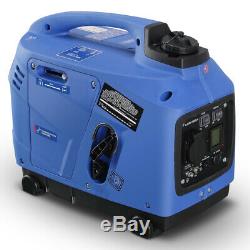 1250-Watts Peak Quiet Portable Inverter Generator LCD Gas Powered EPA CARB, Blue