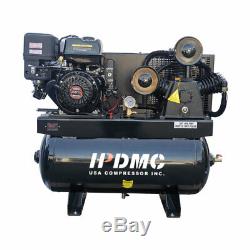 13HP Portable Gas-Powered Air Compressor 420CC Engine 30Gal Tank 180psi 24cfm