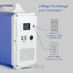 1500Wh Solar Generator For Emergency Power And RV Camping (No Gas, No Fumes)