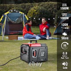 1500 Watt Portable Gas Power Inverter Generator for Outdoor Camping and Home Use