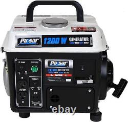 1,200W Carrying Handle, PG1202SA Gas-Powered Portable Generator, 1200W, Black/Wh
