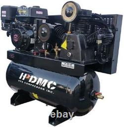2021NEW HPDMC 13HP Portable Gas-Powered Air Compressor Engine 30Gal Tank 180psi