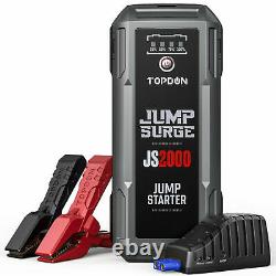 2022 NEW Portable Car Jump Starter 2000A Peak Battery Booster Power Pack Bank US
