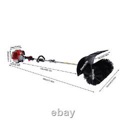 2.3hp 1700w 52cc Handheld Gasoline Turf Lawn Sweeper Gas Power Broom Portable