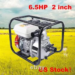 2 Commercial Engine Gasoline Water Pump 210CC 6.5 HP Portable Gas-Powered