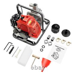 2 HP 2 Stroke Gasoline Water Pump 1 Portable Gas-Powered Semi-Trash Water Pump