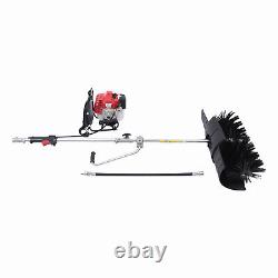 2 Stroke 52cc Gas Power Broom Snow Artificial Grass Sweeper Cleaner 2.3hp 1700w