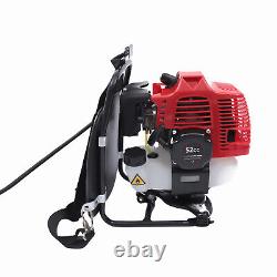 2 Stroke 52cc Gas Power Broom Snow Artificial Grass Sweeper Cleaner 2.3hp 1700w