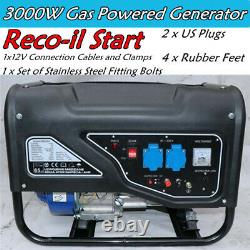 3000 Watt Gas Powered Portable Generator Engine For Jobsite RV Camping Standby