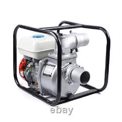 3 Portable Gas-Powered Semi-Trash Water Pump, 4Stroke 7.5 HP Gasoline Water Pump