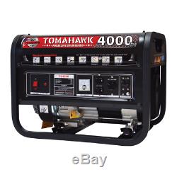 4000 Watt Generator Gas Power Portable Home Use Residential 120V Outlet Panel
