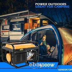 4000 Watt Portable Gas Powered Generator Engine For Jobsite RV Camping & Party