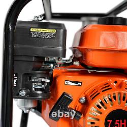 4 Stroke 7.5HP 3 Gasoline Water Pump Portable Gas-Powered Semi-Trash Water Pump