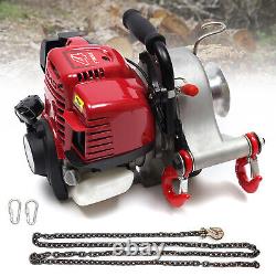 4 Stroke Portable Winch Gas-Powered Portable Capstan Winch Kit, Power of 1550lbs