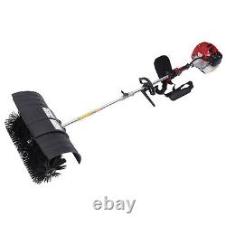 52cc Gas Power Handheld Sweeper Broom Driveway Turf Artificial Grass Snow Clean