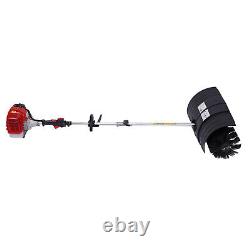 52cc Gas Power Sweeper Handheld Broom Cleaning Driveway Turf Lawn Grass Portable