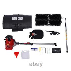 52cc Portable Gas Power Artificial Grass Brush Broom Handheld Turf Lawn Sweeper