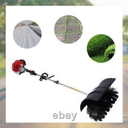 52cc Portable Gas Power Artificial Grass Brush Broom Handheld Turf Lawn Sweeper
