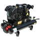 6.5 Hp Portable Gas-powered 9 Gal. Twin Stack Air Compressor 125psi Horizontal