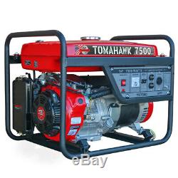 7500 Watt Generator Gas Power Portable Home Use Residential 120/220 Outlet Wheel