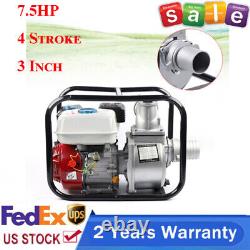 7.5HP 4 Stroke Gasoline Water Pump 3 Portable Gas-Powered Semi-Trash Water Pump