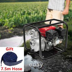 7.5 HP 2 Portable Gas Powered Water Pump Gasoline Water Pump 212CC with 7.5m Hose