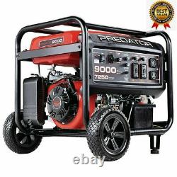 9000 Watt Gas Powered Generator 7250W Continuous Portable 13 hrs runtime 420CC