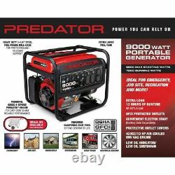 9000 Watt Gas Powered Generator 7250W Continuous Portable 13 hrs runtime 420CC