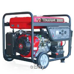 9000 Watt Generator Electric Start Gas Power Portable Home Use Residential Wheel