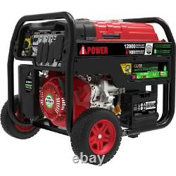A-iPower 12,000-W Portable Dual Fuel Gas Powered Generator with Electric Start