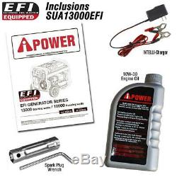 A-iPower 13,000-W EFI Portable Gas Powered Electric Start Generator with Wheel Kit