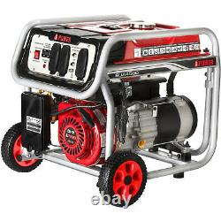 A-iPower 4,500-W 7HP Quiet Portable Gas Powered Generator with Wheel Kit Home RV