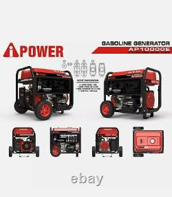 A-iPower AP10000E 14HP 10,000-W Portable Gas Powered Generator with Electric Start