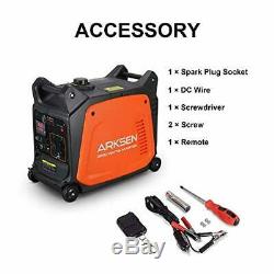 Arksen 2800-W Portable Gas Powered Inverter Generator with Remote Electric Start