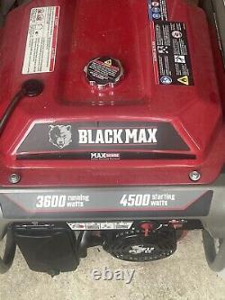 Black Max 3600 BM903631CVNM 3600 Watts/4500 Watts Portable Gas Generator OOB