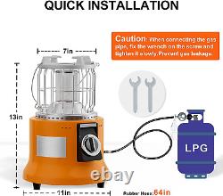 Camping Propane Heater 2 in 1 Outdoor Portable Gas Heater & Stove Included Ten