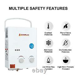 Camplux 5L Tankless Gas Hot Water Heater with 12V Pump Kit Outdoor Portable Shower