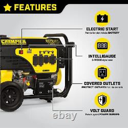 Champion 7500 Watt Portable Gas Generator Electric Start Intelligauge 100814