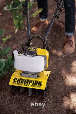 Champion Power Equipment 43cc 2-Stroke Portable Gas Garden Tiller Cultivator. NEW