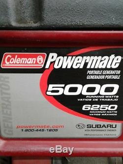 Coleman Powermate 5000 watt Portable Generator Back Up Emergency Gas Powered