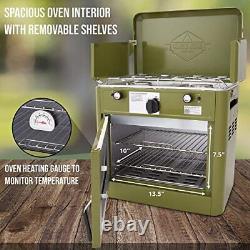 Crew Outdoor Gas Camping Oven withCarry Bag 2-in-1 Portable Propane-Powered Stov