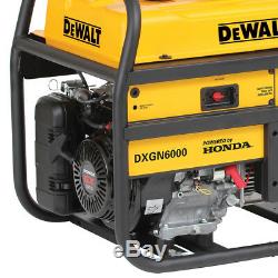 DeWALT DXGN6000 6000 Watt Commercial Portable Gas Power Generator Recoil Start