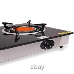 Deluxe Propane Gas Range Stove 2 Burner Cooktop Auto Ignition Outdoor Grill C