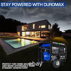 DuroMax 10,000-Watt Portable Dual Fuel Gas Powered Generator With Electric Start