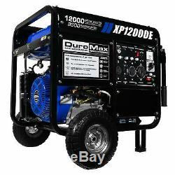 DuroMax 12,000-Watt Portable Gas Powered Electric Start Generator with Wheel Kit
