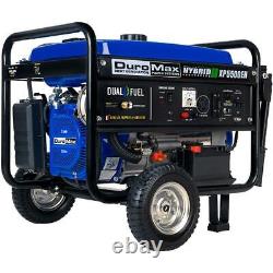 DuroMax 5500-W 7.5HP Portable Hybrid Dual Fuel Gas Generator with Electric Start