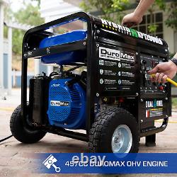 DuroMax XP12000EH Generator-12000 Watt Gas or Propane Powered Black and Blue