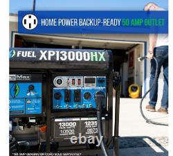 DuroMax XP13000HX 13,000W Portable Dual Fuel Gas Propane CO Alert Generator