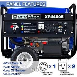 DuroMax XP4400E Gas Powered Portable Generator-4400 Watt Electric Start-Camping