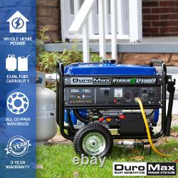 DuroMax XP5500EH 5,500 Watt Portable Dual Fuel Gas Propane Powered Generator
